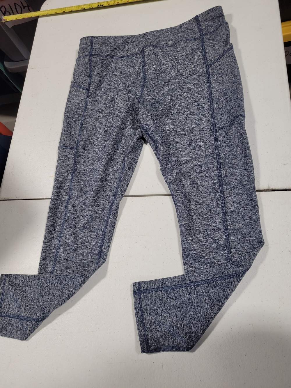 Athletic Works Heathered Navy Blue Girls' Active Leggings
